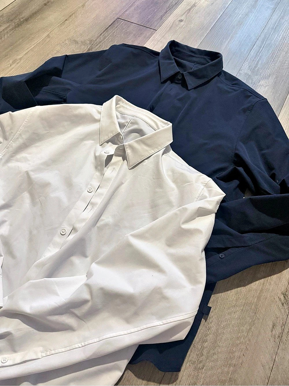 Lululemon Men’s XL Button Up New Venture Long-Sleeve Shirt Set White & Bl60